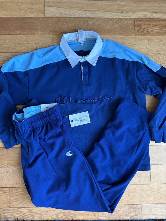 Champion Other - Champion Navy and Light Blue Rugby Polo with Navy Joggers